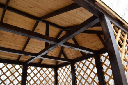 Прямоугольная деревянная беседка №14 - 3,5х4,5м, фото 2