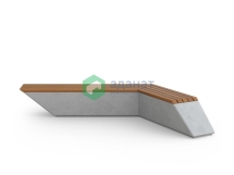 Скамья «Зигзаг» модуль 7 с настилом