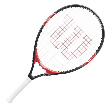 Ракетка б/т Wilson Roger Federer 21 Gr00000, для 5-6 лет, алюминий, со струнами, красно-белый, фото 1