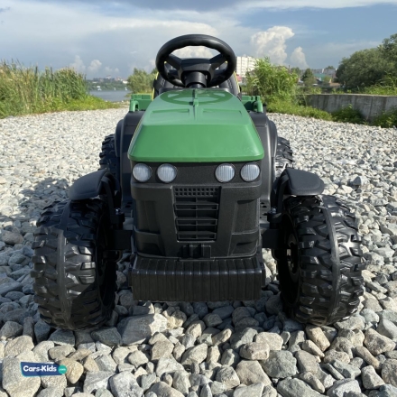 Электромобиль трактор с прицепом BDM0925 TR777 зеленый, фото 6