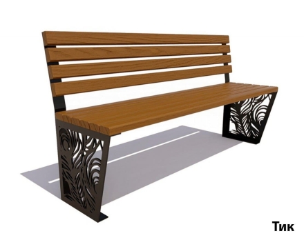 Парковая скамейка Павлин, Лиственница (без подлокотников) 3 м, фото 1