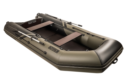 Броня-320 С хаки-черный (Лодка ПВХ под мотор с усилением), фото 1