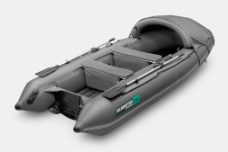 GLADIATOR E 350 PRO AIR Темносерый моторная лодка ПВХ, фото 2