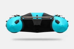 GLADIATOR B 370 LIGHT B Черно-бирюзовый моторная лодка ПВХ Фанерный пайол, фото 5