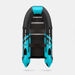GLADIATOR B 370 LIGHT B Черно-бирюзовый моторная лодка ПВХ Фанерный пайол, фото 3