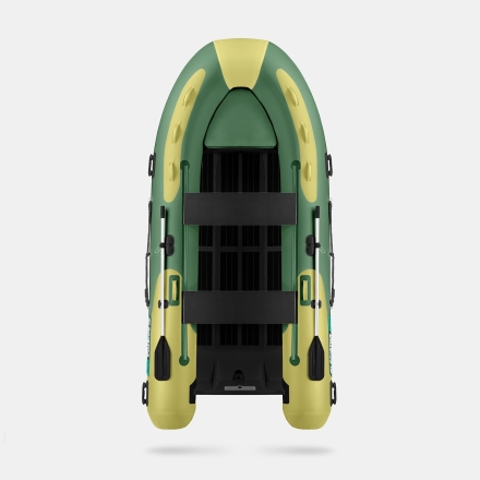 Gladiator RIB 420 AL Зелено-оливковый моторная лодка ПВХ Жесткое дно (морской алюминий), киль, фото 3