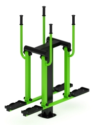 Двойные лыжи (зеленый) - Уличный тренажер - СТ 009-12.И1, фото 4 Двойные лыжи (зеленый) - Уличный тренажер - СТ 009-12.И1, фото 4