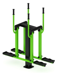 Двойные лыжи (зеленый) - Уличный тренажер - СТ 009-12.И1, фото 3 Двойные лыжи (зеленый) - Уличный тренажер - СТ 009-12.И1, фото 3