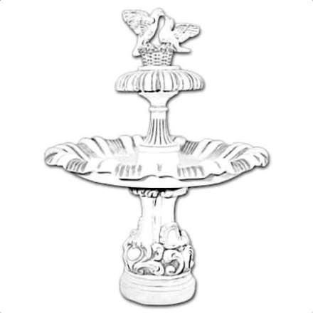 Фонтан скульптурный классический &quot;Голуби&quot; на большой ножке малый артикул 915, фото 1