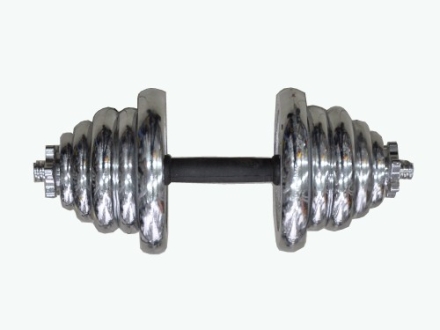 Гантель сборная хромировання. Вес одной гантели 25 кг, фото 1