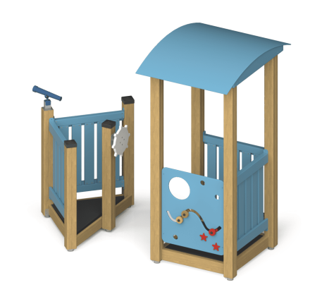 Домик ПСL-10 со штурвалом для детской площадки, фото 1