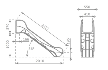 Скат KBT Bronco L2,4 H1,0 пластиковый для игровых площадок Скат KBT Bronco L2,4 H1,0 пластиковый для игровых площадок