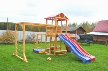 Детская игровая деревянная площадка для дачи "Мадрид 30" Детская игровая деревянная площадка для дачи "Мадрид 30"