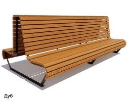 Скамейка уличная Геленджик, Сосна 1,5 м, фото 2