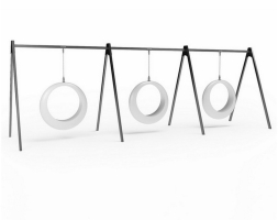 Светящиеся качели с конструкцией Люмус Белый, 3 кольца, фото 1