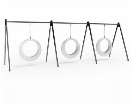 Светящиеся качели с конструкцией Люмус Белый, 3 кольца, фото 1