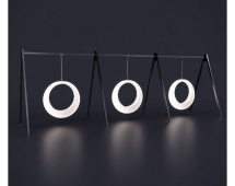 Светящиеся качели с конструкцией Люмус Белый, 3 кольца Светящиеся качели с конструкцией Люмус Белый, 3 кольца