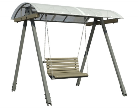 Парковые качели с навесом(стойки из бруса), фото 2