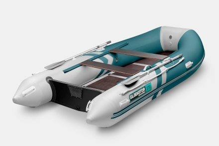 GLADIATOR B 370 LIGHT B Морской зеленый-белый моторная лодка ПВХ Фанерный пайол, фото 2