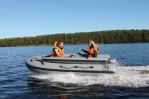 Моторная лодка ПВХ Фрегат 350 F Серый с фальшбортом