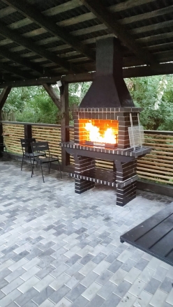 Печь Аристократ 702 Радиальный кирпич красный, фото 3