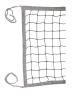 Изображение товара Сетка волейбольная Д-  2,8мм, белая, обшитая капроном с 4-х сторон