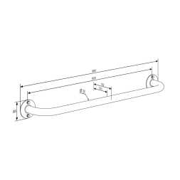 Перекладина шведской стенки и рукохода N-line нержавеющая сталь 800, фото 4