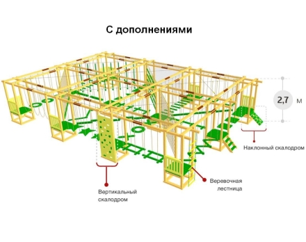 Детский веревочный парк 23 этапа, фото 2