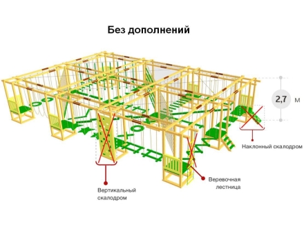 Детский веревочный парк 23 этапа, фото 1