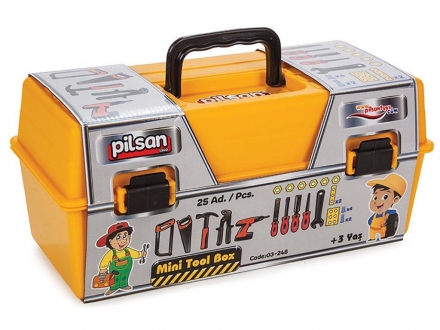Мини набор строителя в ящике Pilsan Mini Tool Case (03-248), фото 1