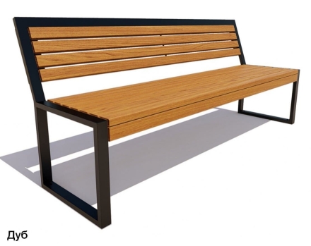 Скамейка парковая Вокзал, Лиственница 1,8 м, фото 4