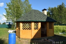 Беседка из бревен №17 - 5х4м Под ключ