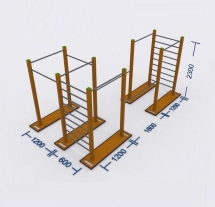 Комплекс турников со шведскими стенками W-4.5 