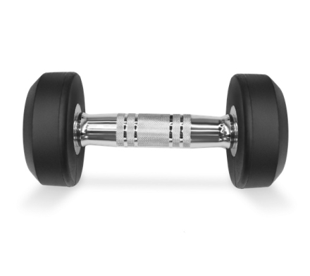 Набор обрезиненных гантелей BRONZE GYM, 27.5-50 кг - 10 пар, шаг 2,5 кг, фото 2