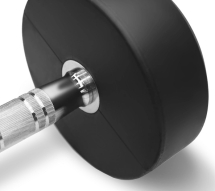 Набор обрезиненных гантелей BRONZE GYM, 27.5-50 кг - 10 пар, шаг 2,5 кг