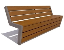 Парковая скамейка Техно, Сосна (брус 30х120) 1,2 м