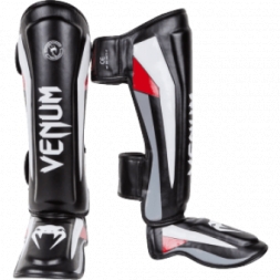 Щитки Venum &quot;Elite&quot; Standup Shinguards - Black/Red/Grey, фото 1