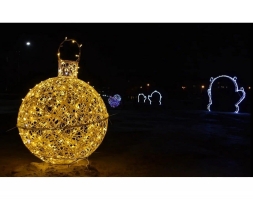 Светящаяся фигура Ёлочная игрушка на раме (диаметр 1,2 м), фото 4