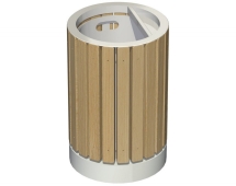 Урна на бетонном основании со вставкой и пепельницей Аккуратист