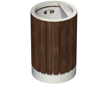 Урна на бетонном основании со вставкой и пепельницей Аккуратист