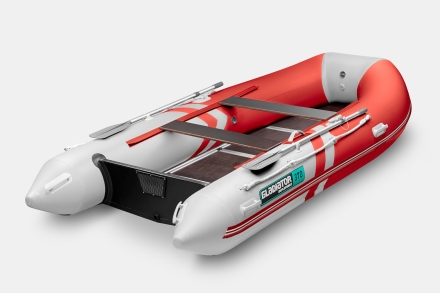 GLADIATOR B 370 LIGHT B Красно-белый моторная лодка ПВХ Фанерный пайол, фото 2