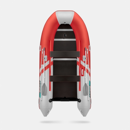 GLADIATOR B 370 LIGHT B Красно-белый моторная лодка ПВХ Фанерный пайол, фото 4