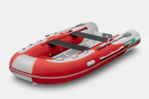 Gladiator RIB 420 AL Красно-белый моторная лодка ПВХ Жесткое дно (морской алюминий), киль