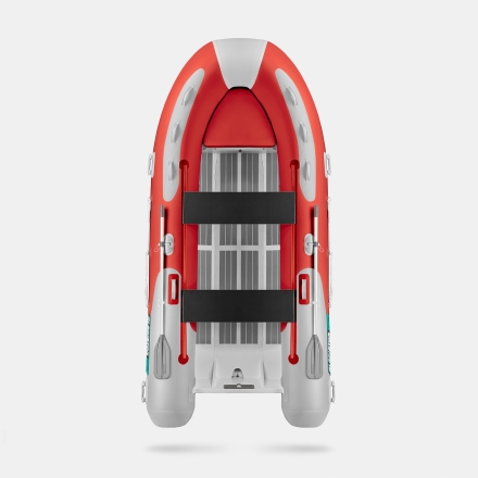 Gladiator RIB 420 AL Красно-белый моторная лодка ПВХ Жесткое дно (морской алюминий), киль, фото 3