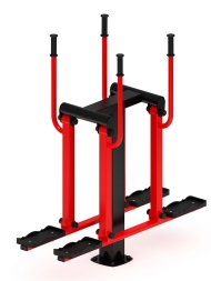 Двойные лыжи (красный) - Уличный тренажер - СТ 009-11, фото 3 Двойные лыжи (красный) - Уличный тренажер - СТ 009-11, фото 3