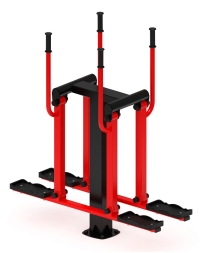 Двойные лыжи (красный) - Уличный тренажер - СТ 009-11, фото 1 Двойные лыжи (красный) - Уличный тренажер - СТ 009-11, фото 1