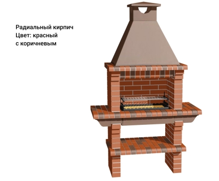 Печь Аристократ 702 Прямоугольный кирпич красный с коричневым, фото 11