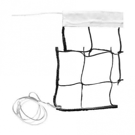Сетка волейбольная Д - 2,8мм, черная, обшитая капроном с 1-й стороны, фото 1