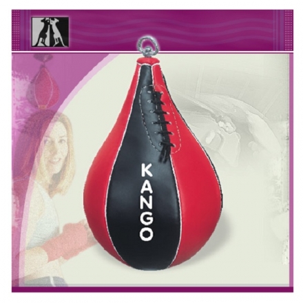 Груша боксерская, пневматическая Kango размер 8 дюймов, красно-черная, фото 1