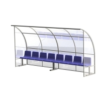 Скамейка для запасных игроков, на 4 места.открытые боковины Скамейка для запасных игроков, на 4 места.открытые боковины